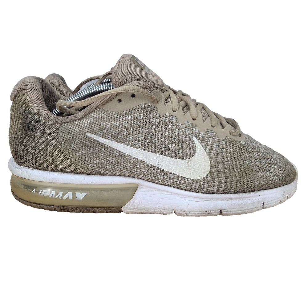 Nike Air Max Sequent 2 Running Shoes Mens 11 Khaki Sneakers Trainers‎ 852461-200